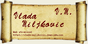 Vlada Miljković vizit kartica